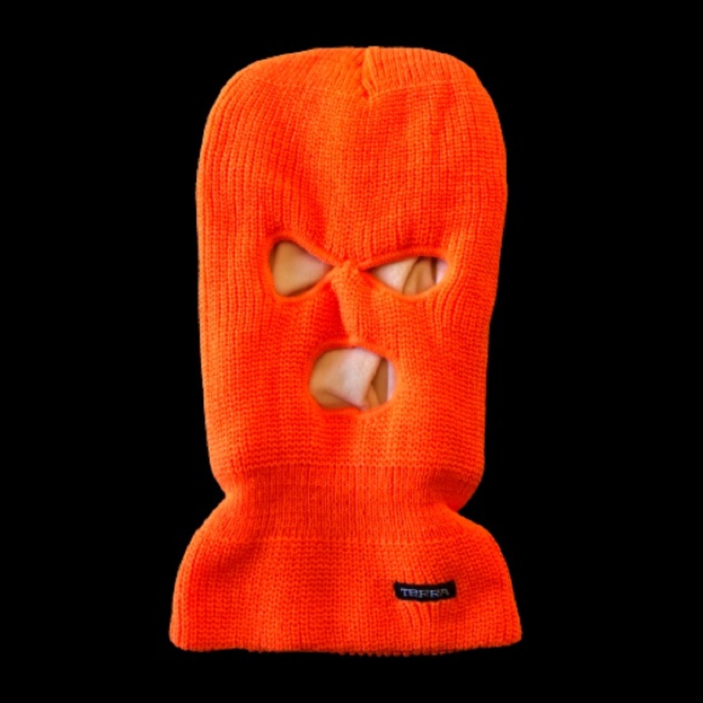 New Fluorescent Orange Ski Mask